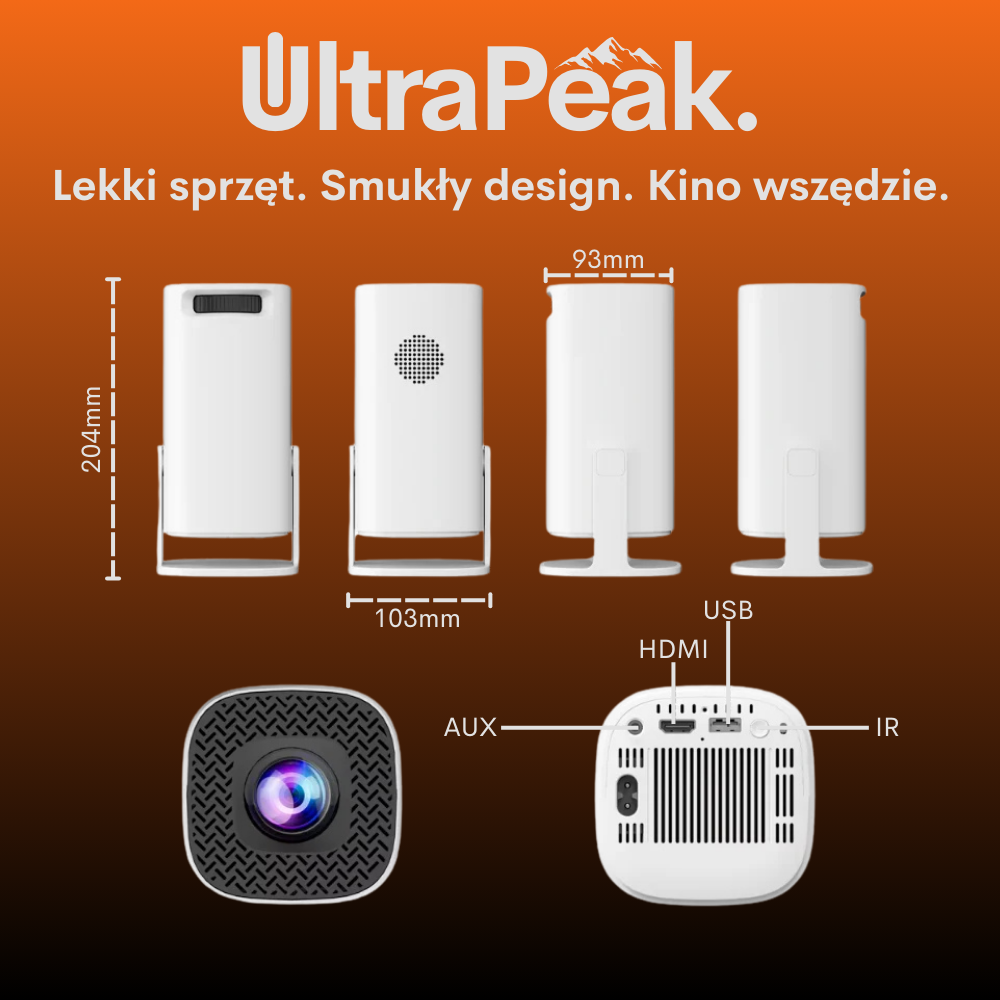 UltraPikselz™ - Gamingowy Projektor Retro (30 000 gier) + 2 Pady